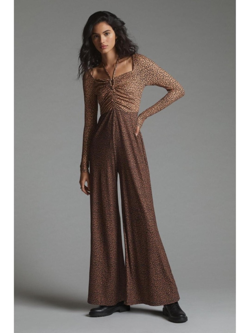 Hutch Oakley Ditsy Floral Ruched Jumpsuit - size S